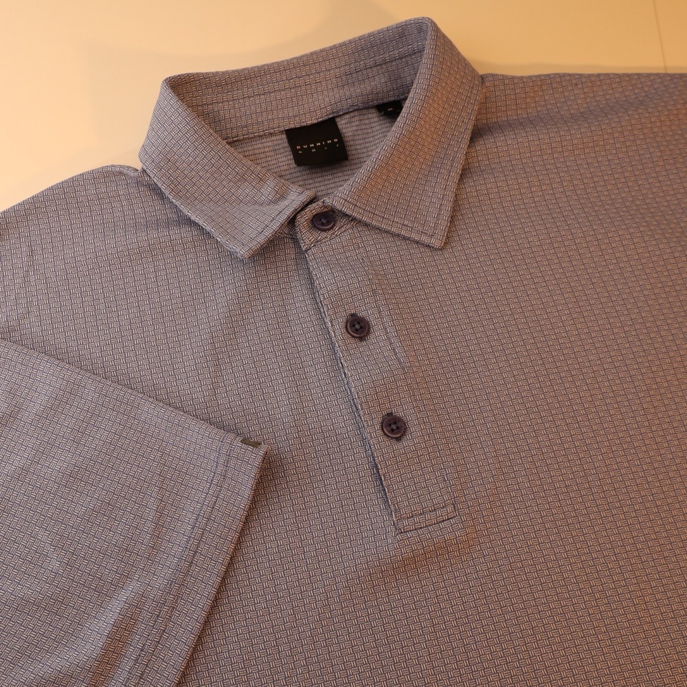 Dunning Golf Polo Shirt Mens XL Blue Stretch